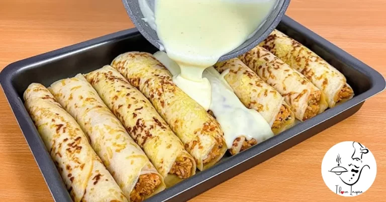 Panqueca de Frango com Molho Branco