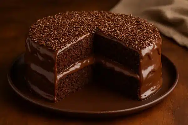 bolo de chocolate com brigadeiro