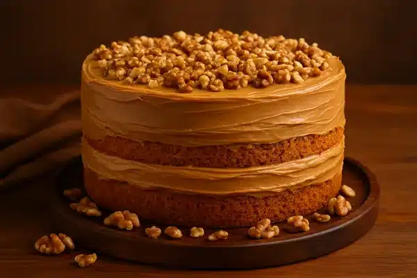 bolo de nozes com doce de leite