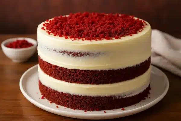 bolo red velvet com cream cheese