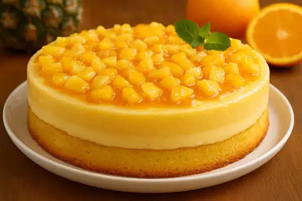 Torta de Abacaxi com Laranja