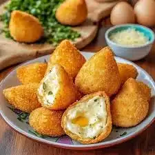 Coxinha de frango com queijo