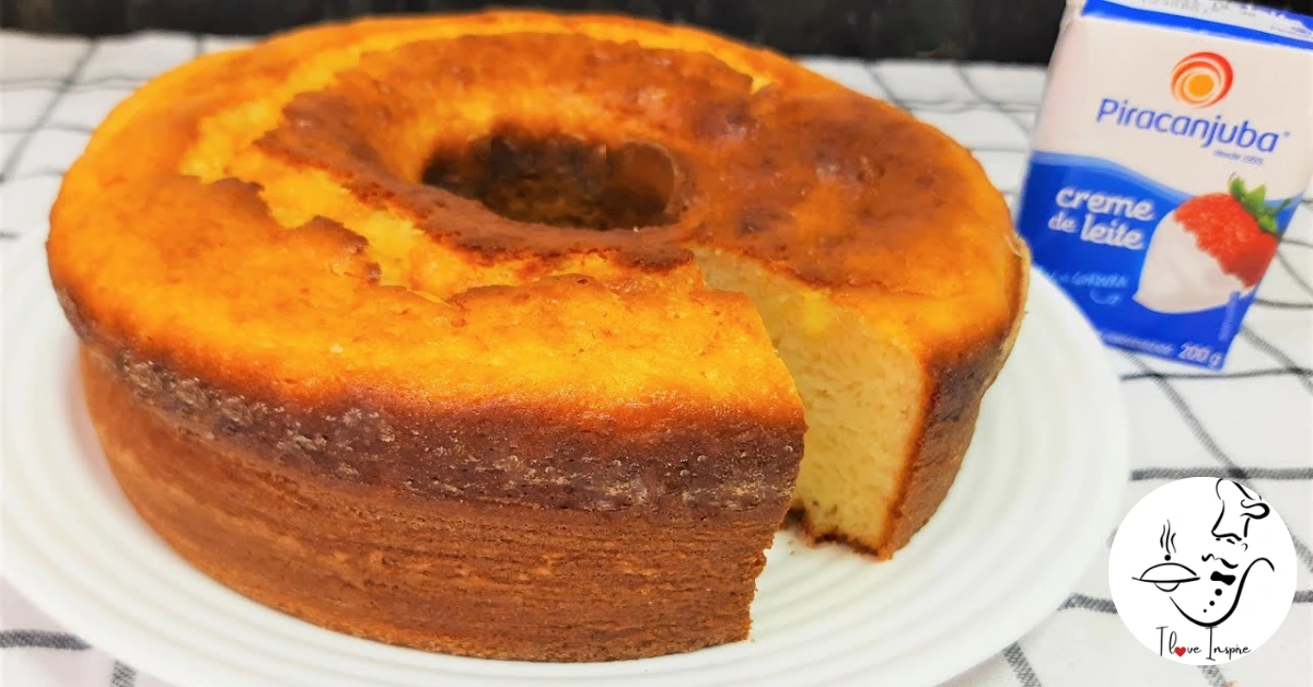 Bolo de creme de leite com queijo