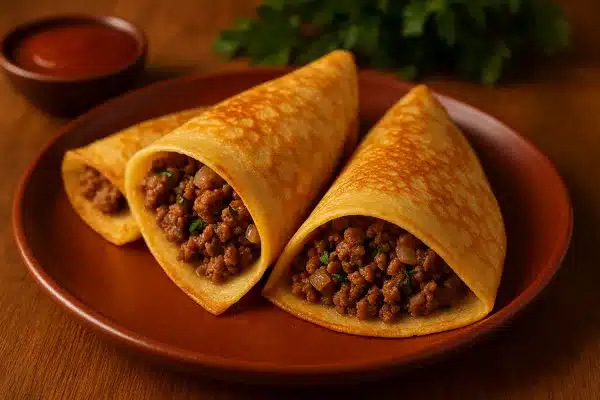 Pastel com massa de crepe