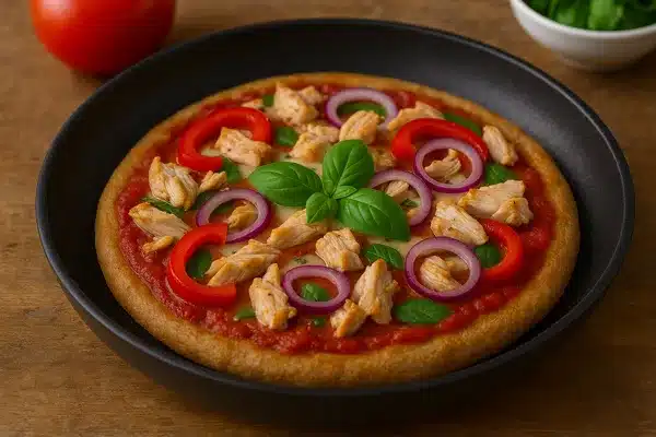 pizza de frigideira saudável