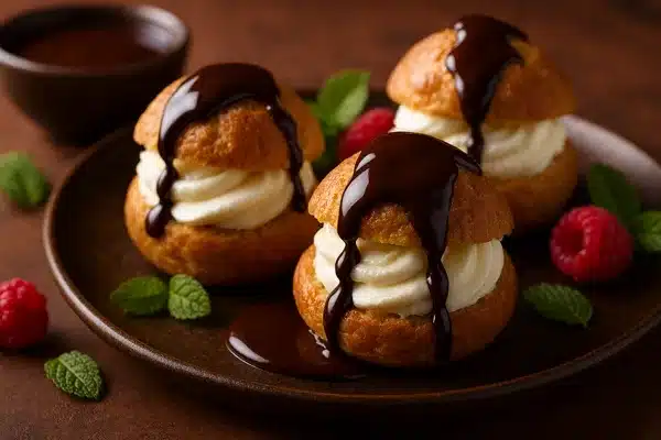 Profiteroles com Cream Cheese