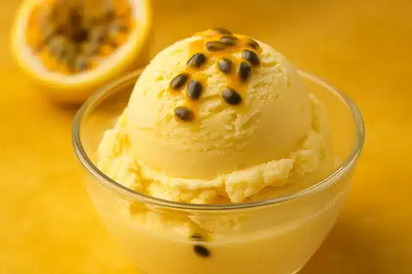 Sorvete de Maracujá Caseiro